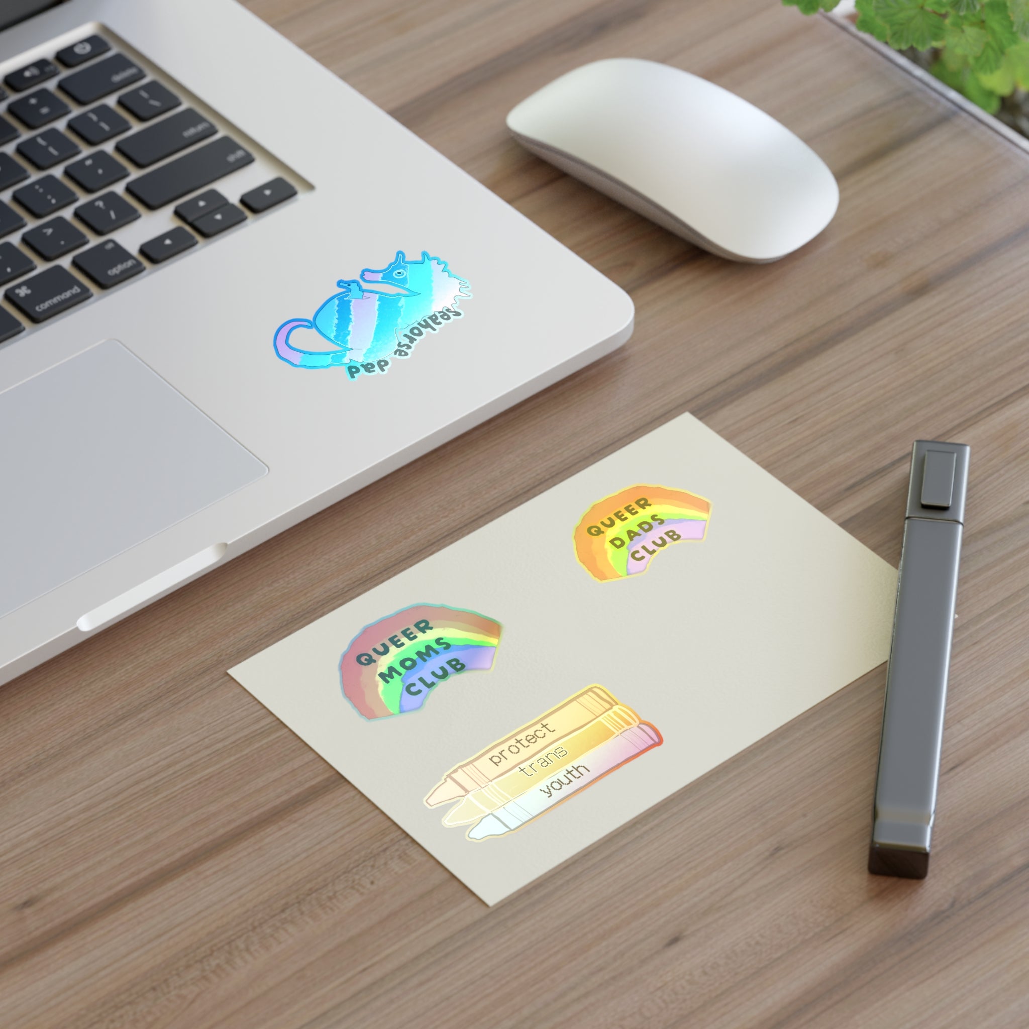 Trans Pride Sticker Sheet — Queer Moms & Dads Club, Protect Trans Youth Pack