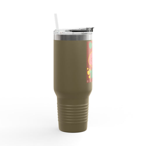 40oz Insulated Travel Mug – Brain Therapy Design, Funny Mental Health Awareness Tumbler