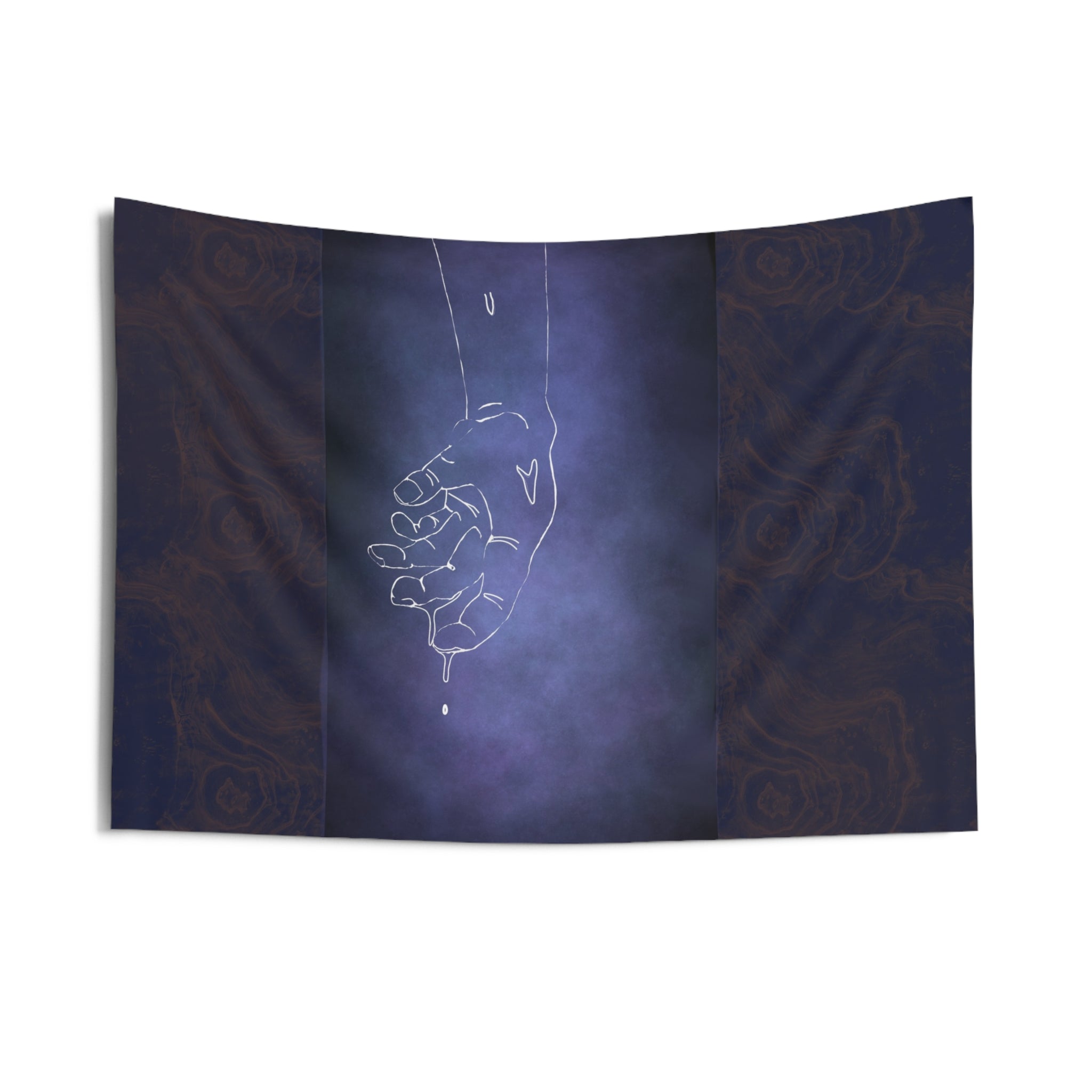 Celestial Hold Tapestry — Ethereal Wall Art for Bedroom & Meditation Space