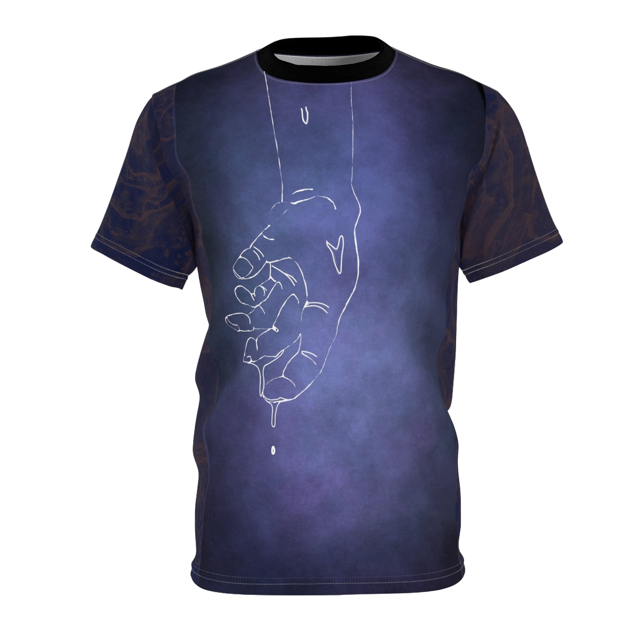 Celestial hold Tee — Moody Purple Graphic Shirt