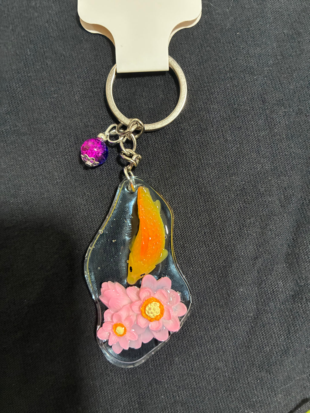 Koi fish keychain