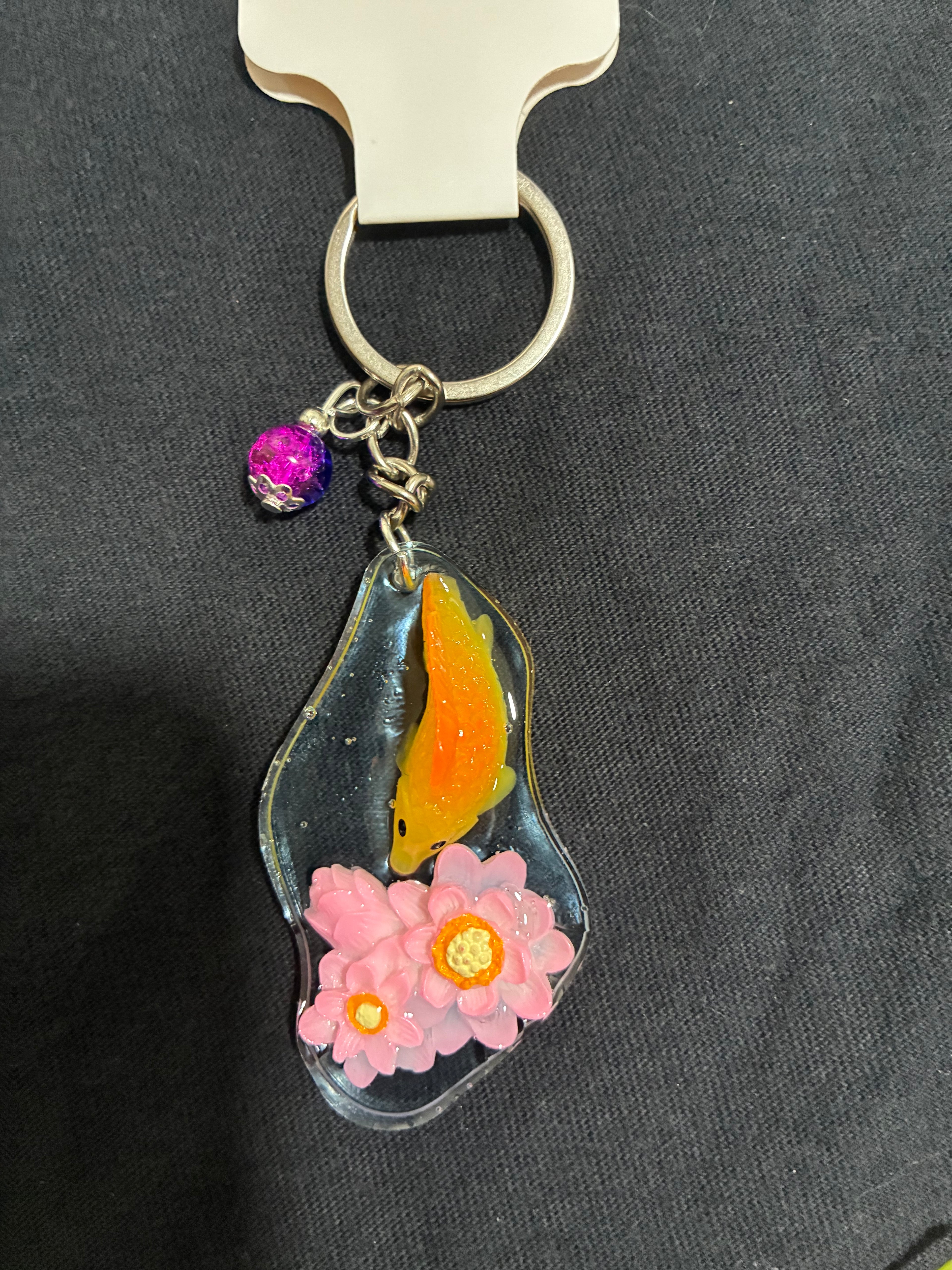 Koi fish keychain