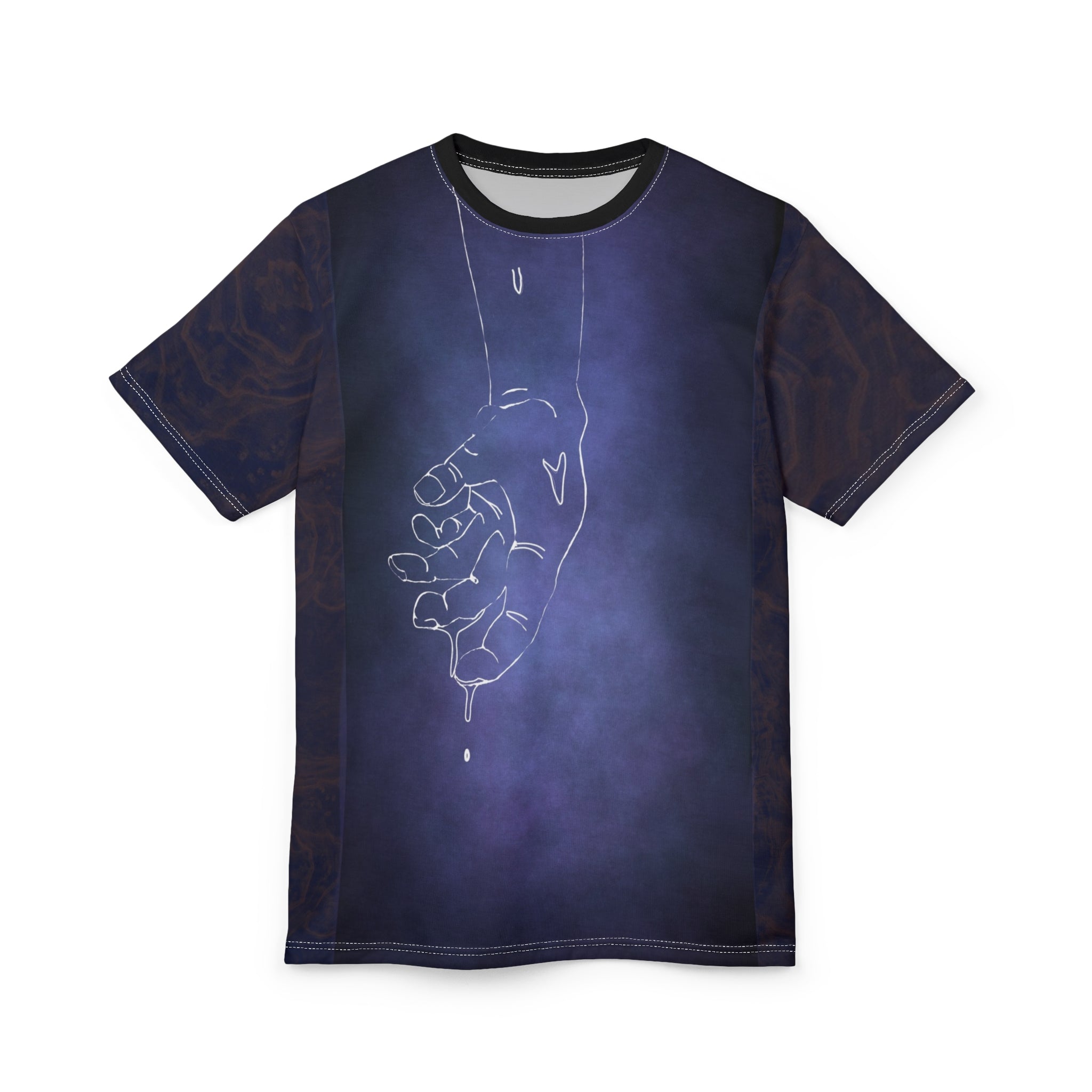 Celestial hold Tee — Moody Purple Graphic Shirt