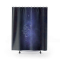 Celestial hold Shower Curtain — Dark Blue Dripping Minimalist Bathroom Decor