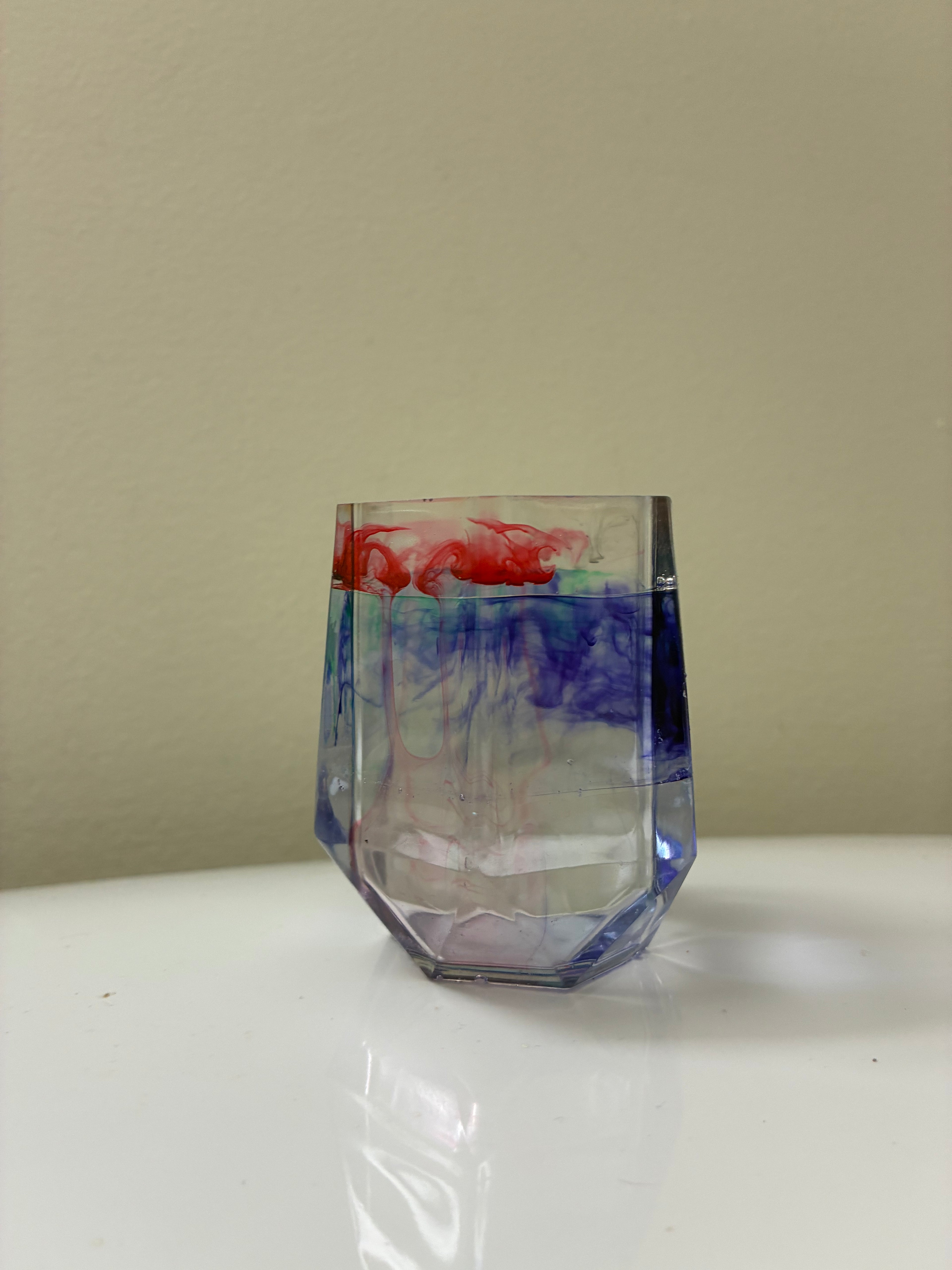 Color swirl pen holder, flower vessel, trinket cup