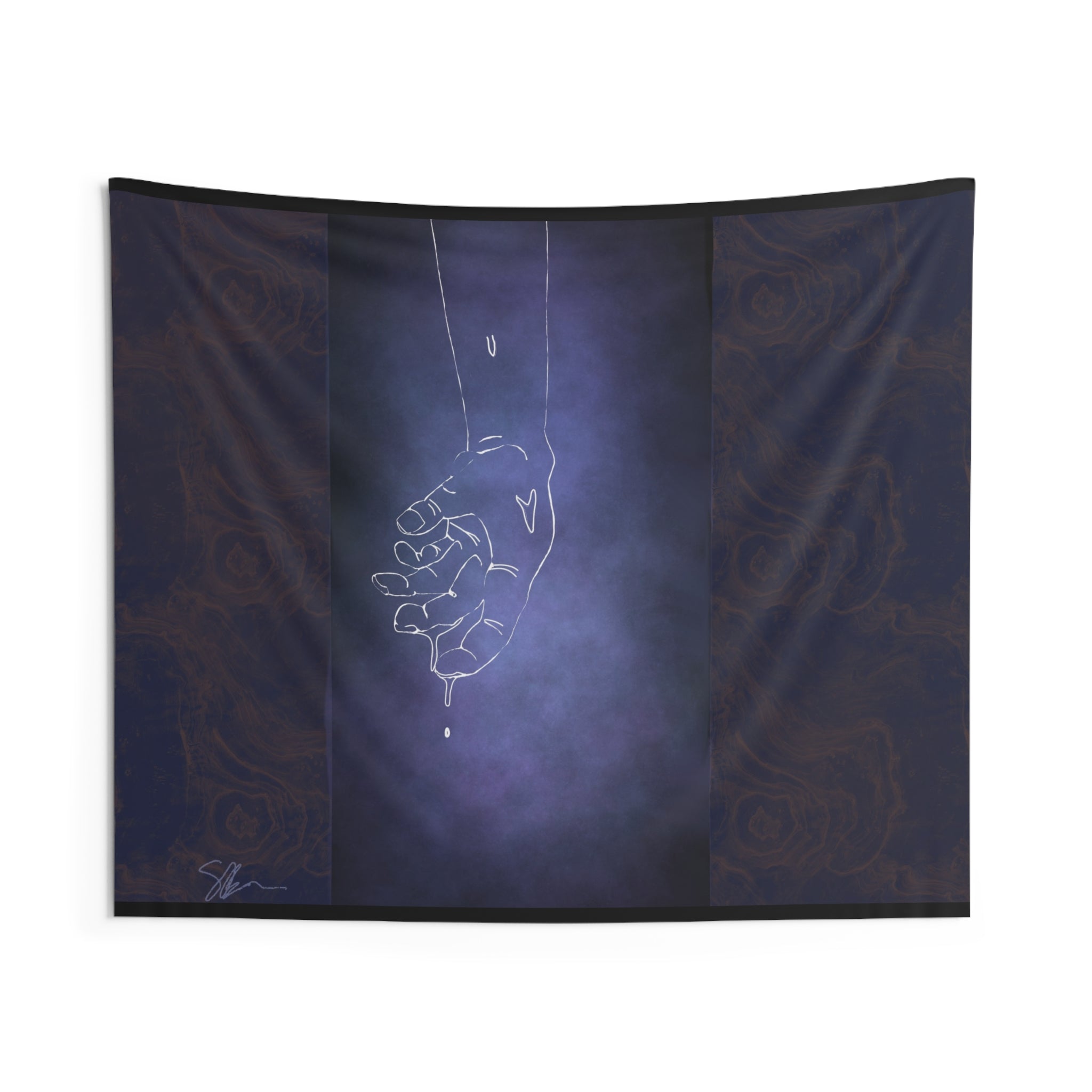 Celestial Hold Tapestry — Ethereal Wall Art for Bedroom & Meditation Space
