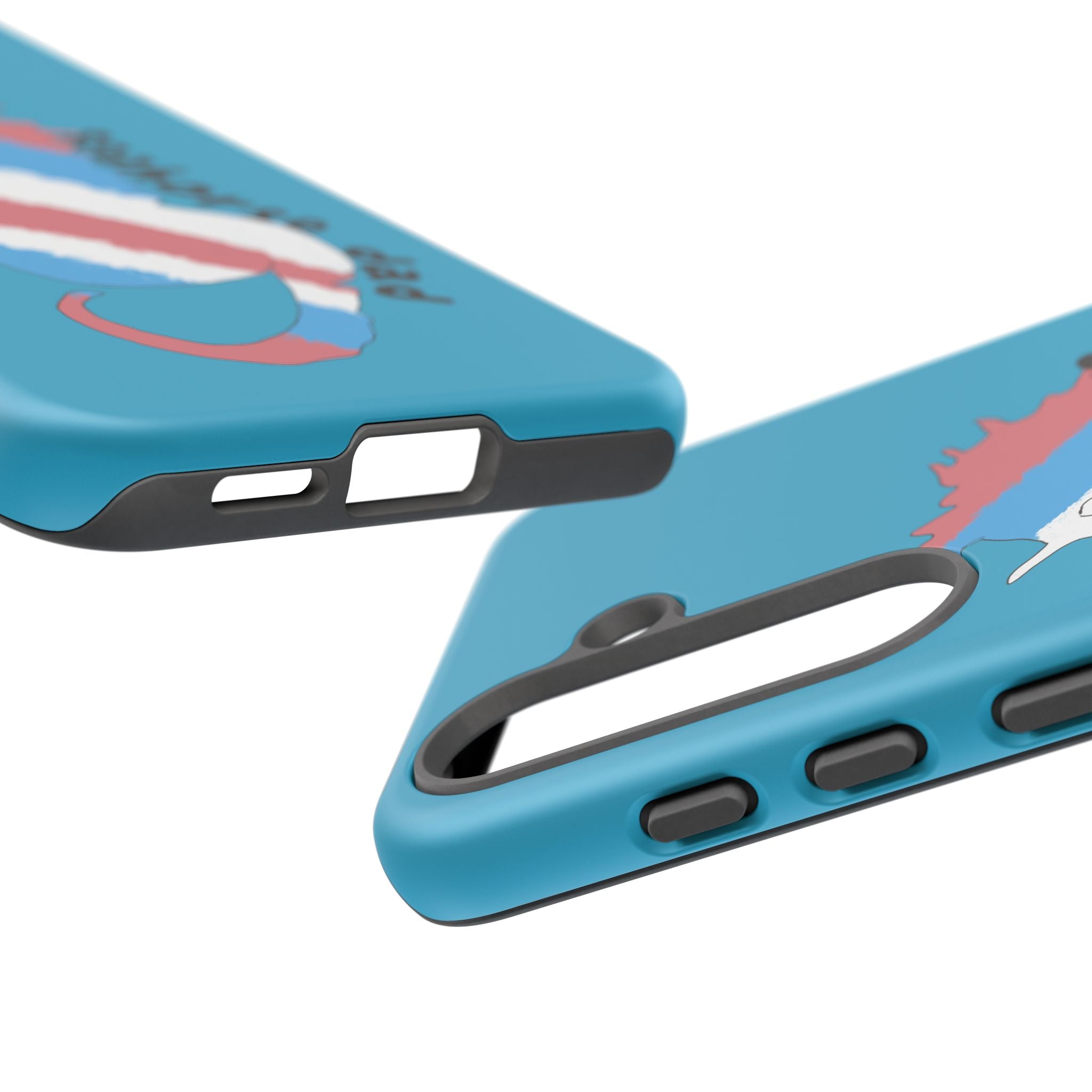 Seahorse Dad Phone Case — Blue Trans Pride Seahorse Protective Cover