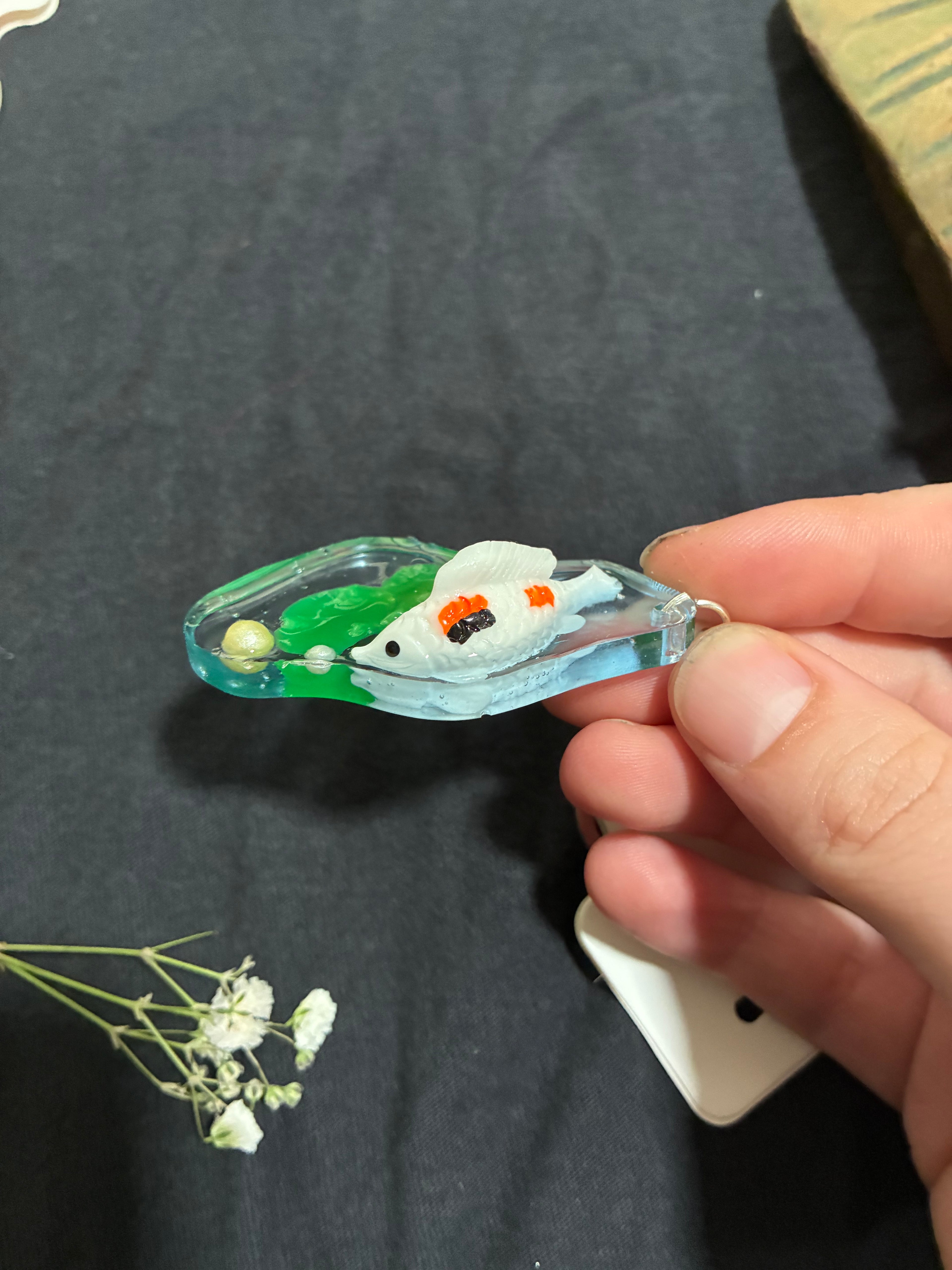 Koi fish keychain