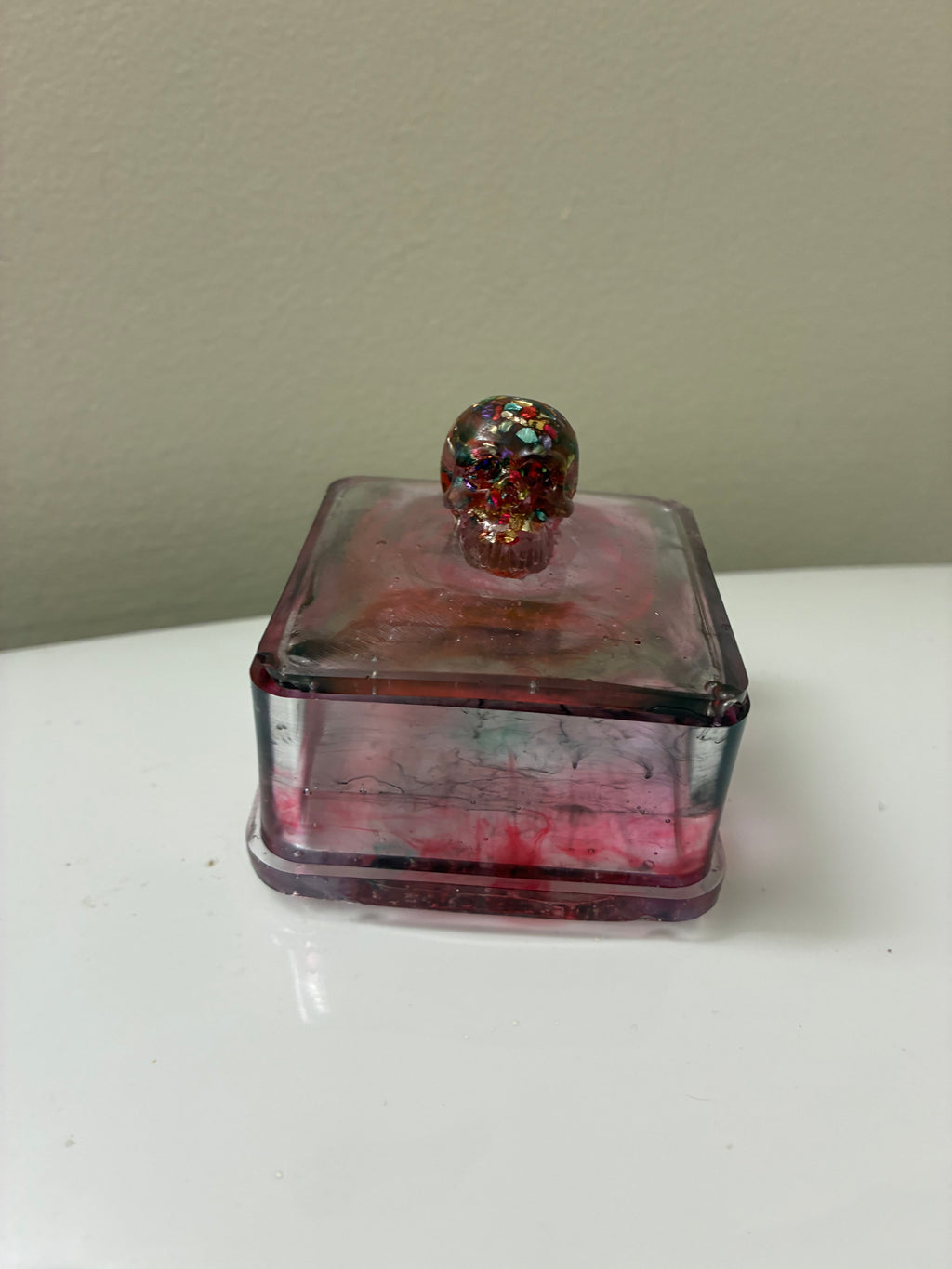 Pink Skull Trinket Box