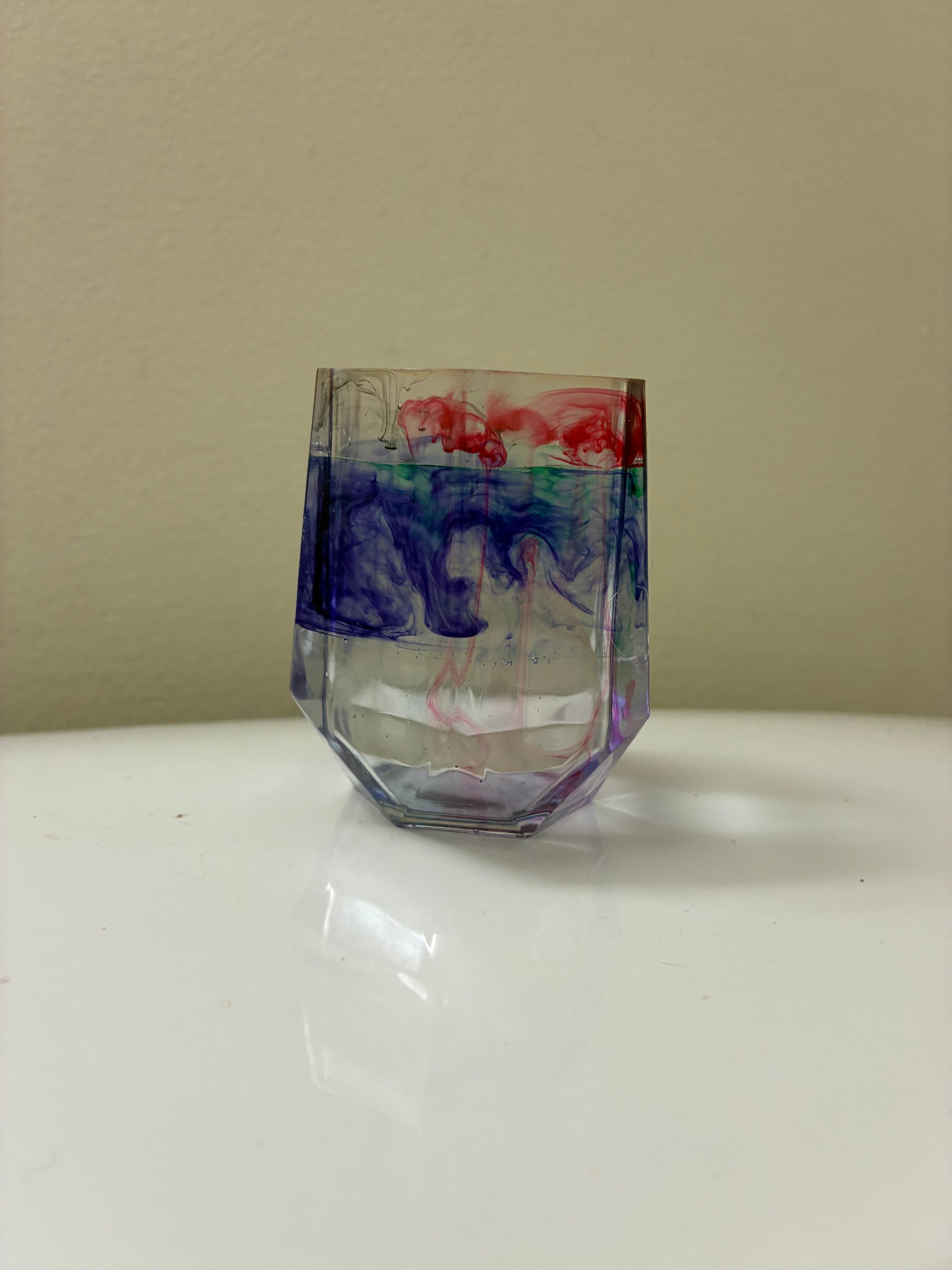 Color swirl pen holder, flower vessel, trinket cup