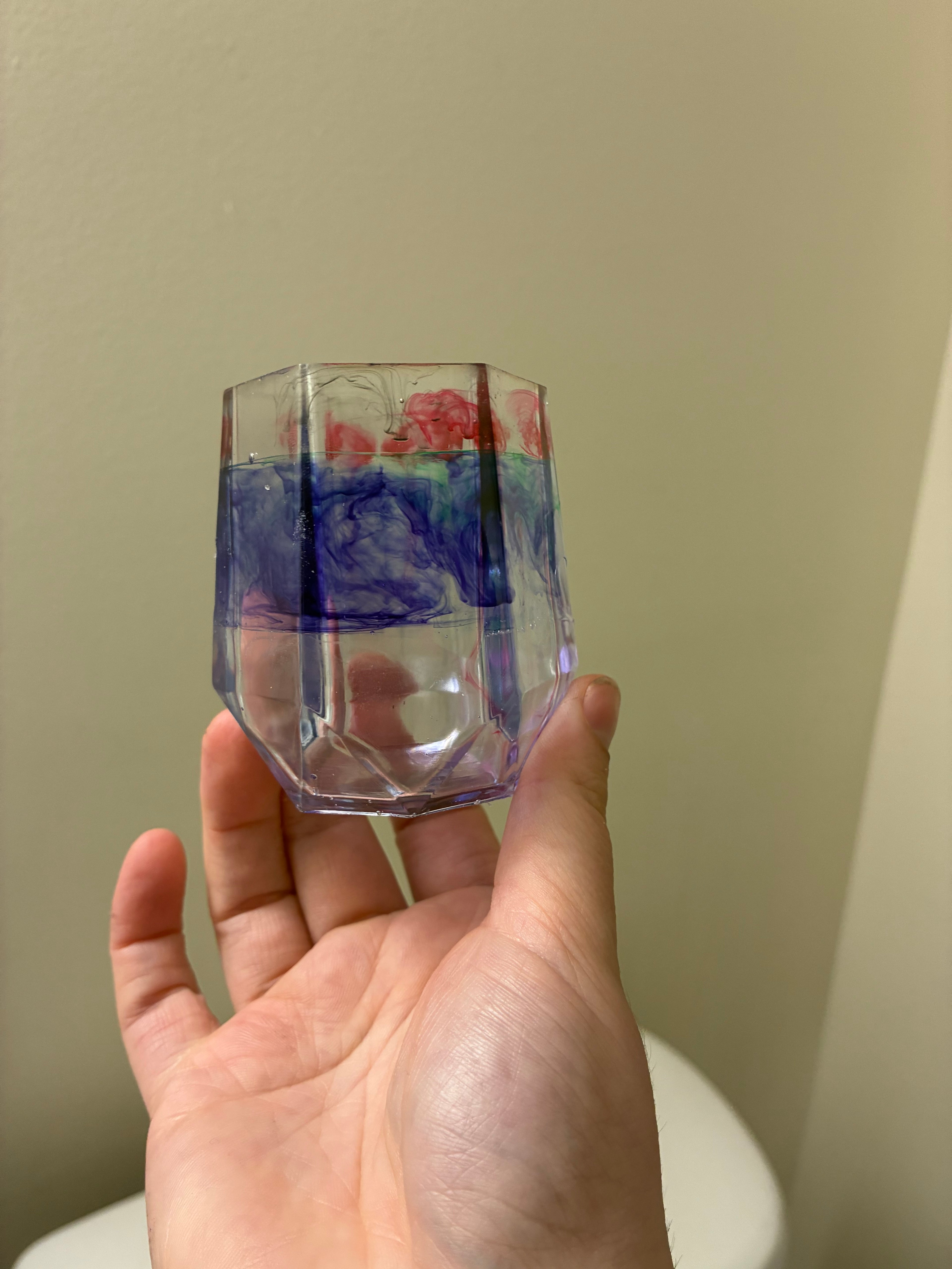 Color swirl pen holder, flower vessel, trinket cup