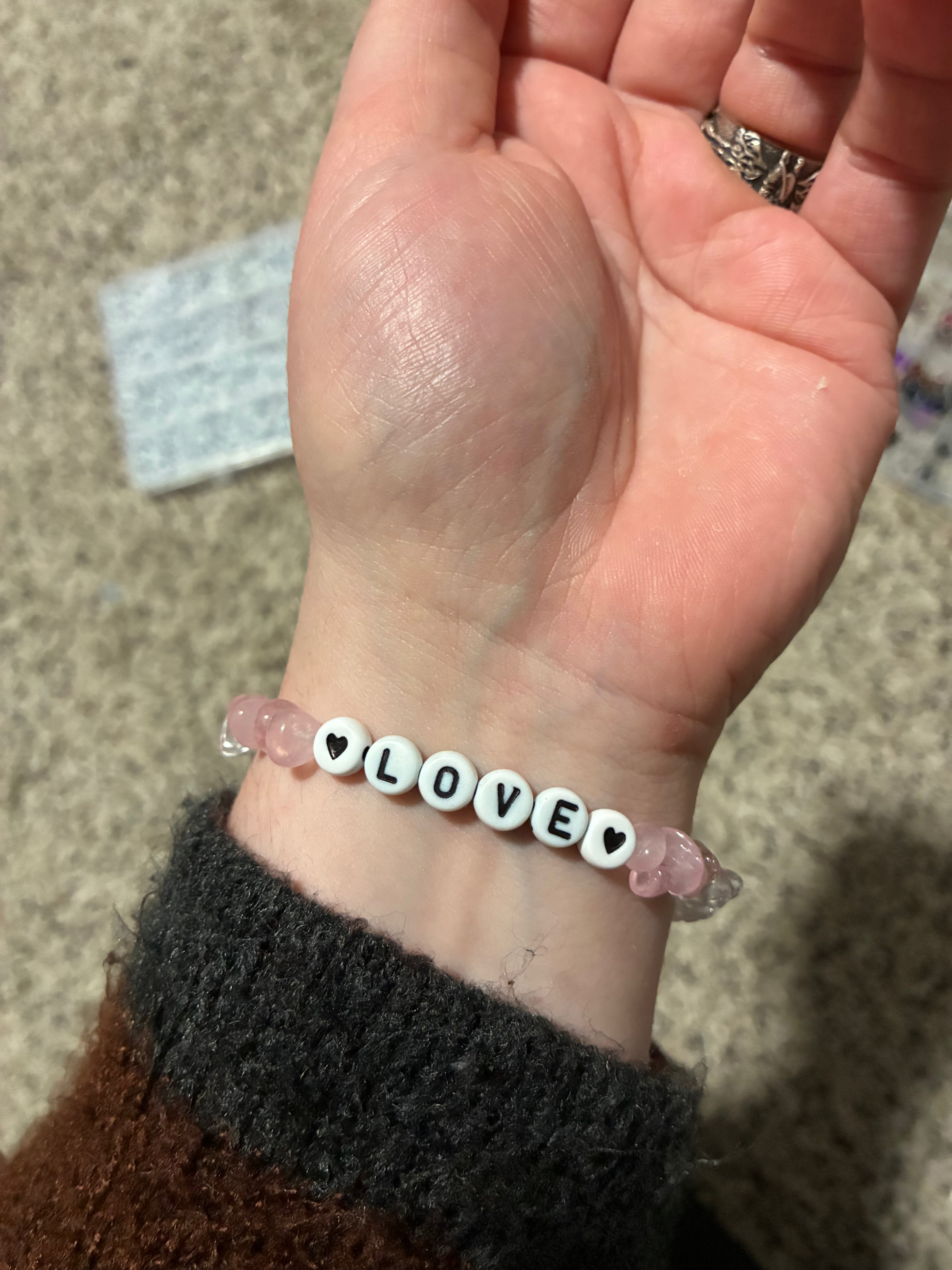 Rose quartz love Kandy bracelet
